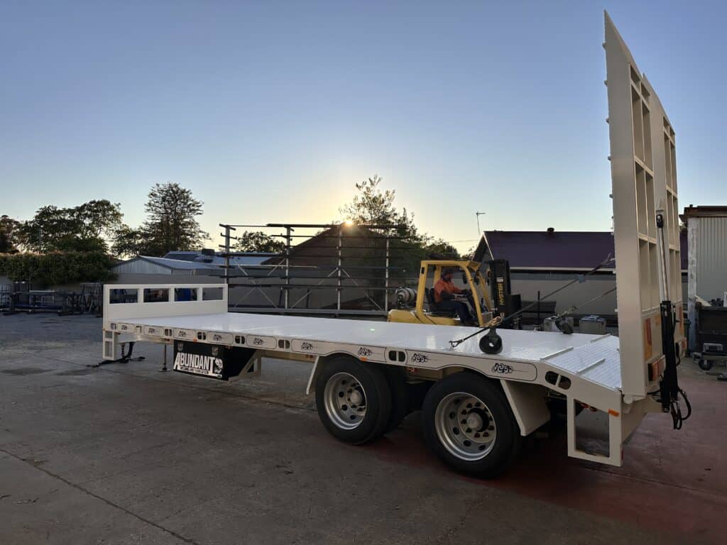 Custom designed trailer with tailgate.