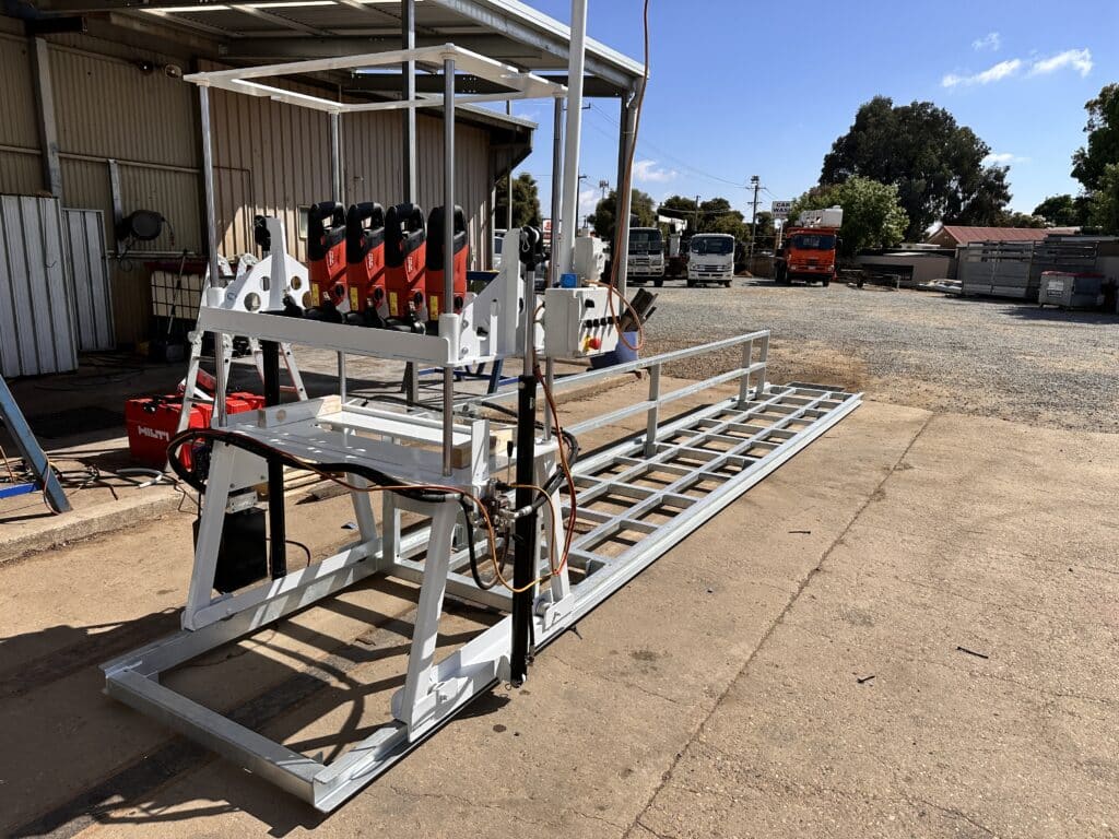 Hebal block drill rig.